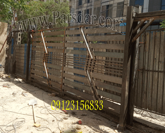 درب پارکینگی دو لنگه کشویی