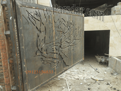 درب فلزی برش لیزری