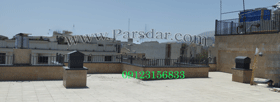نرده فلزی پشت بام